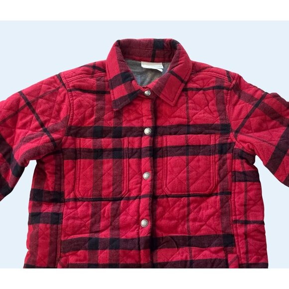 DICKIES Quilted Flannel Shirt Jacket Shacket Full Snap Button Size Sm NEW NWT - Picture 7 of 8